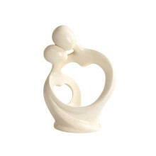 (Creamy White) Artistic Figurine Abstract Sculpture Minimalists Home Decoration Resin Craft For Study Room Shelf Desktop Display Grey