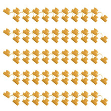(8MM Yellow) 50Pcs Pipe Clip Greenhouse Clamp Fitting Garden Lamination Card Net Hoop Part Accessories Assembly Replacement