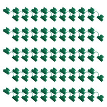 (8MM Dark Green) 50Pcs Pipe Clip Greenhouse Clamp Fitting Garden Lamination Card Net Hoop Part Accessories Assembly Replacement