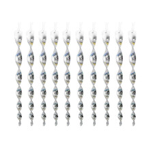 (50cm) Rotating Spinner Helical Bird Repeller Stick Reflective Silver Rod Fit for Outdoor Garden Bird Control Easy Installation 50cm