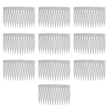 (White) Hair Side Comb Twist Comb Plastic Hair Comb For Adults Children Headwear Accessory 14 Teeth Design