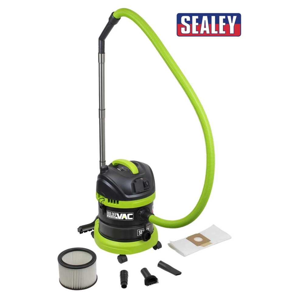 Sealey Wet & Dry Vacuum Cleaner M Class Site 15L 1400W Car Home 230V Pc150bv