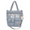 (Blue) Cute Backpack With Lovely Pin Accessory Girl Backpack Shoulder Tote Bag 1