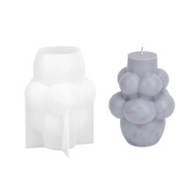 (L) Silicone Mold Grape Shape Easy Releasing Moulds Reusable Candle Molds Silicone Texture Suitable for Crafting Projects S