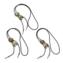 (combination) Elegant Bolo Tie with Cowboy Hat Pendant Carved Necktie Western Necklace Cool Bolo Tie Western Cowboy Costume