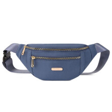 (Blue) Fanny Packs Crossbody Bag Women's Chest Bags Travel Nylon Waist Sling Purse Fashion Phone Pouch for Men Women Gray