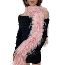 (Pink) Furry Plush Collar Scarf for Women Teens Thicken Warm Neck Wrap All Matching Shawl Cold Weather Casual Wear Collar Scarf White