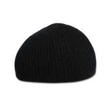 (Black) Saudi Headwear Muslims Men Prayer Hat Knitted Saudi Arabia Islamic Hat Unique Ethnic Muslims Men Prayer Hat White
