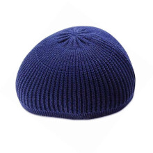 (Navy Blue) Saudi Headwear Muslims Men Prayer Hat Knitted Saudi Arabia Islamic Hat Unique Ethnic Muslims Men Prayer Hat White