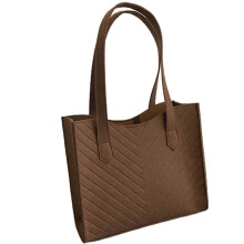 (Coffee) Stylish and Durable Large Tote Bag for Women Spacious and Versatile Handbag Felt Shoulder Bags  Khaki