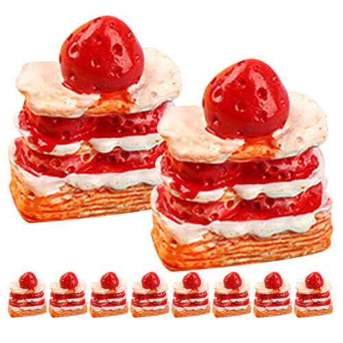 16 Decorazione Torta Fragola Artificiale