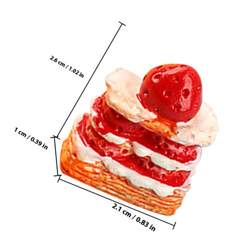 16 Decorazione Torta Fragola Artificiale 1