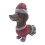 Met de hand geschilderd langbenig beeldje kerstversiering hars 1