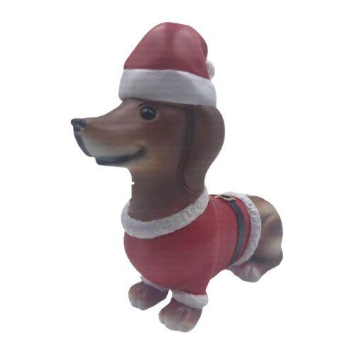 Met de hand geschilderd langbenig beeldje kerstversiering hars