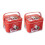 (Type C) 2Pcs Candy Boxes with Carry Handle Christmas Theme Decoration Tinplate Candies Tins Handheld Sweets Storage Container 1