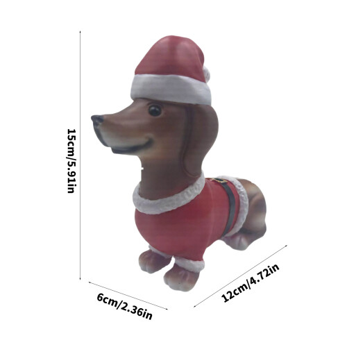 Met de hand geschilderd langbenig beeldje kerstversiering hars 2