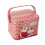 (E type) 2Pcs Candy Boxes with Carry Handle Christmas Theme Decoration Tinplate Candies Tins Handheld Sweets Storage Container 5