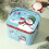 (E type) 2Pcs Candy Boxes with Carry Handle Christmas Theme Decoration Tinplate Candies Tins Handheld Sweets Storage Container 4
