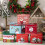 (E type) 2Pcs Candy Boxes with Carry Handle Christmas Theme Decoration Tinplate Candies Tins Handheld Sweets Storage Container 2
