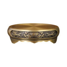 (Style B) Retro Styles Brass Incenses Burners Base, Elegant Round Display Stand Base for Collectors