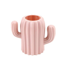(Pink) Cactus Desktop Organizer Pencil Pen Holder Container Brush Pot Stationery Office White