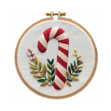 Borduurset met kerstthema met voorbedrukte borduurdoekdraden-10