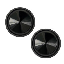 (Black) 2PCS 3.54" Low Frequency Loudspeaker Diaphragm Woofers Radiator Music Bass Passive Speaker Repair Part black silver