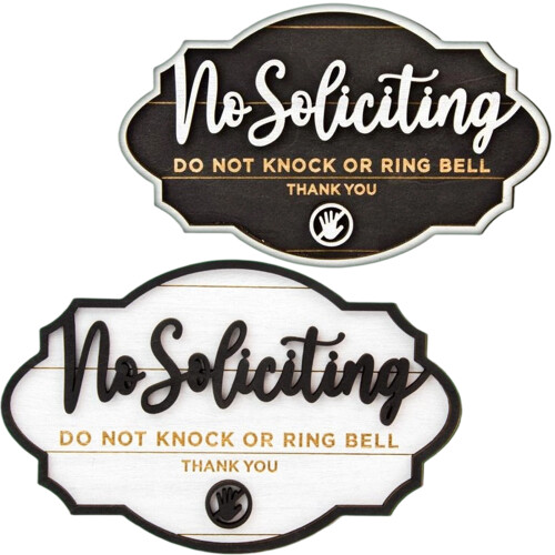 Humoristisch anti-soliciting uithangbord waterdicht