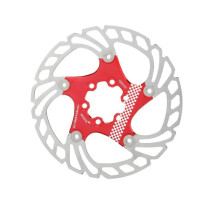 (Red) Bicycles Floating Disc Brake Rotor 140mm/160mm/180mm Stainless Steel Bicycles Rotor with 6 Bolts for Mountain Bicycles Red