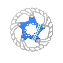 (Blue) Bicycles Floating Disc Brake Rotor 140mm/160mm/180mm Stainless Steel Bicycles Rotor with 6 Bolts for Mountain Bicycles Red
