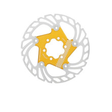 (gold) Bicycles Floating Disc Brake Rotor 140mm/160mm/180mm Stainless Steel Bicycles Rotor with 6 Bolts for Mountain Bicycles Red