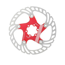 (Red) Bicycles Floating Disc Brake Rotor 140mm/160mm/180mm Stainless Steel Bicycles Rotor with 6 Bolts for Mountain Bicycles Red