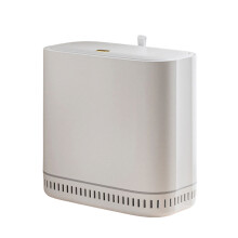 Poubelle durable avec couvercle bloquant les odeurs-gris blanc