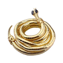 (snake 1, Gold) Adjustable Punk Snake Choker Bendable Snake Necklace Flexible Twisty Multi-purpose Necklace Bracelets Gothic Jewelry
