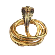 (cobra 3, Gold) Adjustable Punk Snake Choker Bendable Snake Necklace Flexible Twisty Multi-purpose Necklace Bracelets Gothic Jewelry