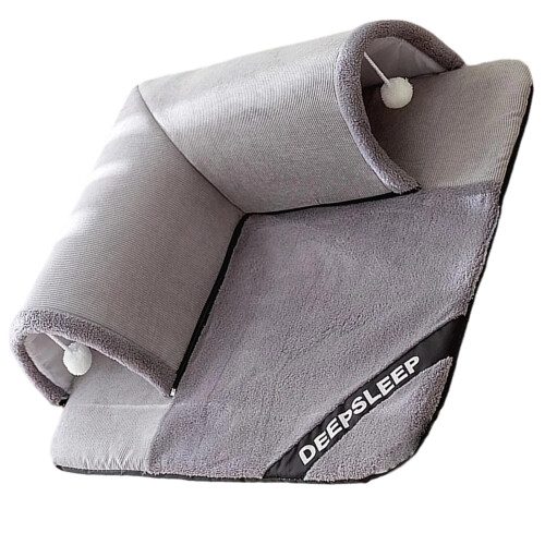 Cachette pour animaux de compagnie, lit portable-S Milo Gris
