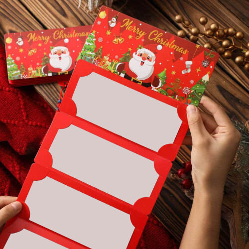 Tirelire Surprise du père noël à 10 sections,-bleu clair 2