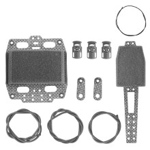 Night Device Battery Pouches With Adjustable Elastic Strap And Spring Cord Lock For Headgear Field Survival Gear Grey
