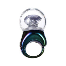 (Black) Small LED Light Rings for Concerts and Event Portable for Fan Supporting Their Idol With Long Time Use Battery White