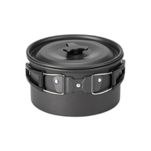 (medium size) Outdoor Cooking Pots Portable Camping Pots with Lid and Folding Handle Aluminum Alloy Camping Cookware for Camping Picnic medium size