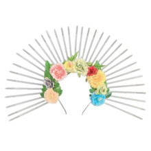 (Style 6) Round Five-pointed Star Head Buckle Halo Hairband Funny Exaggerated Gold Crowns Halloween Witch Dress Hair Accessories