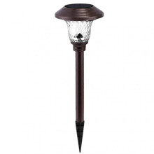(Brown) Solar Powered Stake Lamp Garden Decor LED Lawn Light Pathway Outdoor Waterproof 25-26s