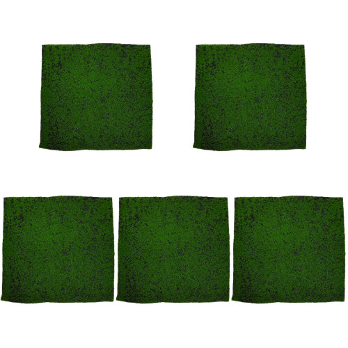 5 Pezzi Tappeto Quadrato In Artificiale Realistico 1