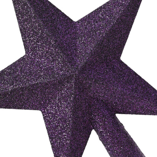 Fig Purple Christmas Tree Topper Star Glitter 19cm 2