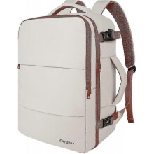 (X-Large, Khakiwhite) Taygeer Travel Laptop Backpack for Men Women Airplane Approved Travel Backpack Suitcase with Usb Cha 25-26s