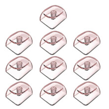 (Pink) 10Pcs Transparents PC Keycaps Mechanical Keyboards Keycaps Blank Backlits Keycaps For Switches Mechanical Keyboards Transparent color