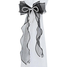 (Black) Beaded Bows Curtain Holdbacks With Butterfly Design Ideal For Modern Homes Interiors Easy Installation And Long last Wine red