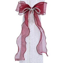 (Wine red) Beaded Bows Curtain Holdbacks With Butterfly Design Ideal For Modern Homes Interiors Easy Installation And Long last Wine red