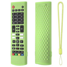 (luminous green) Silicone Cover for AKB76040302 TV Remote, Washable Anti Drop Protection Sleeve Easy Maintenance Water Washable rde