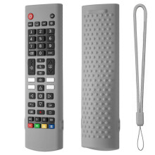 (light grey) Silicone Cover for AKB76040302 TV Remote, Washable Anti Drop Protection Sleeve Easy Maintenance Water Washable rde
